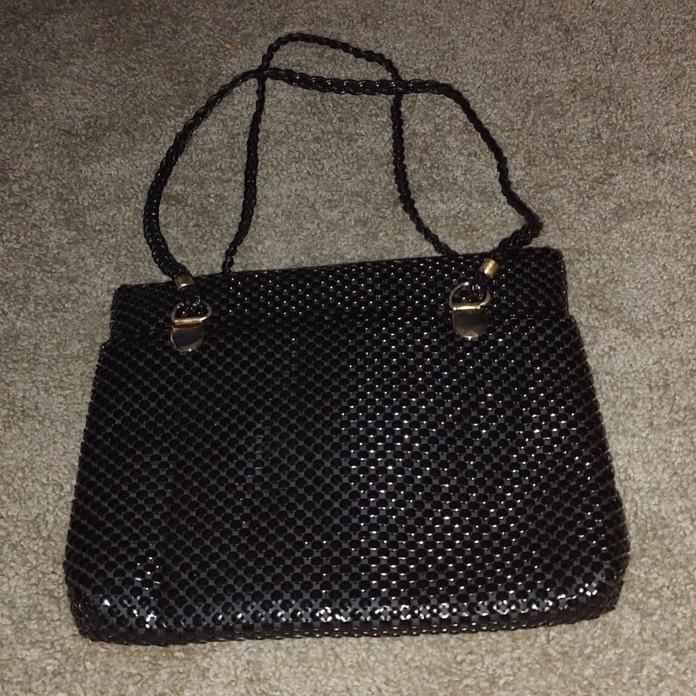 Warren Reed black metal mesh handbag purse
